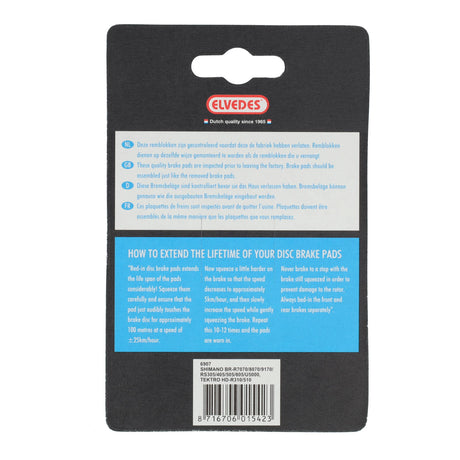 Ensemble de blocs de frein à disque Elvedes Organic Shimano Ultegra BR-RS805, BR-RS505