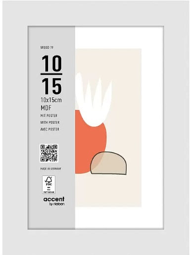 Nielsen design nielsen fotolijst 3211202 wood 19 wit 10x15 cm