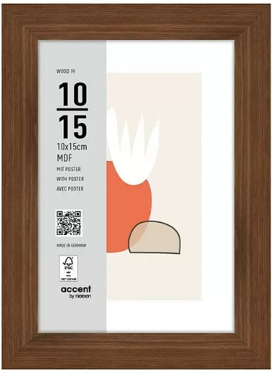 Nielsen design cadre photo nielsen 3211205 bois 19 noyer 10x15 cm