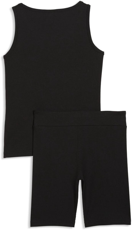 Puma ess - ensemble débardeur côtelé surélevé et leggings courts g