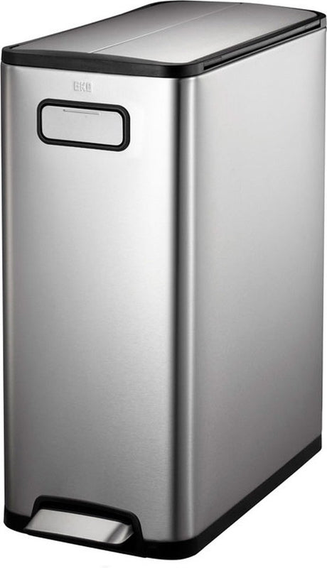 Eko - poubelle à pédale ecofly 45 litres - plastique inox - acier inoxydable mat - poubelle