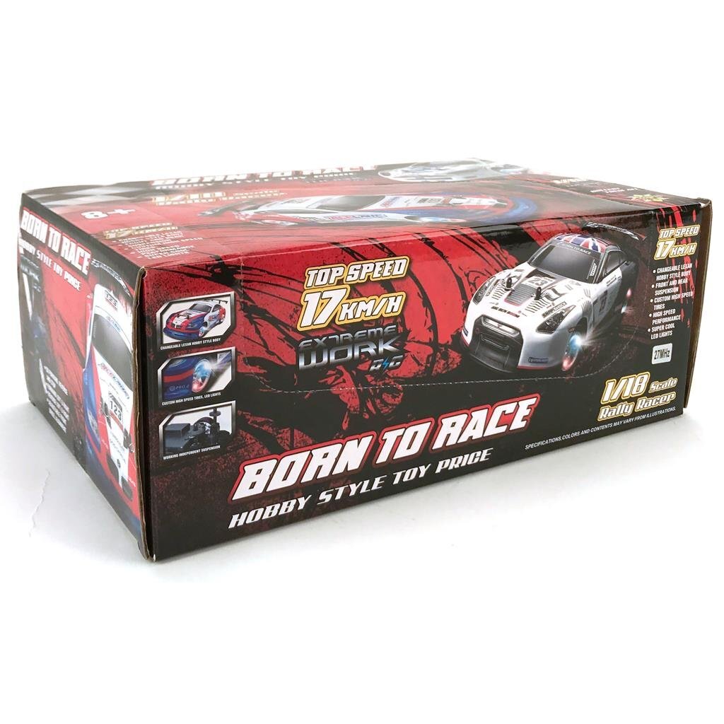 Basic Born To Race Work RC Race car with Light 1:18