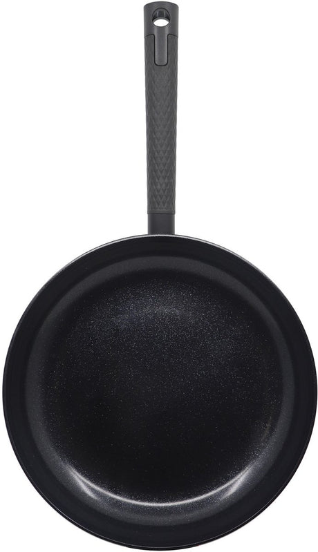 Merkloos sans marque cb chef koekenpan - ø 28cm - 100% pfas vrij - keramische antiaanbaklaag - inductie koekenpan - zwart