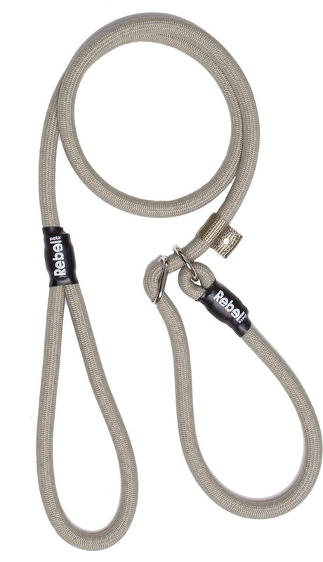 Rebel petz hondenriem - trainingslijn - taupe - l - 12mm x 140cm