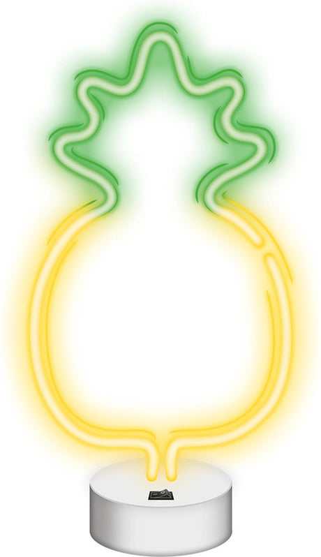 Forever light néon led sur pied ananas jaune vert nne05 figurine de décoration lumineuse