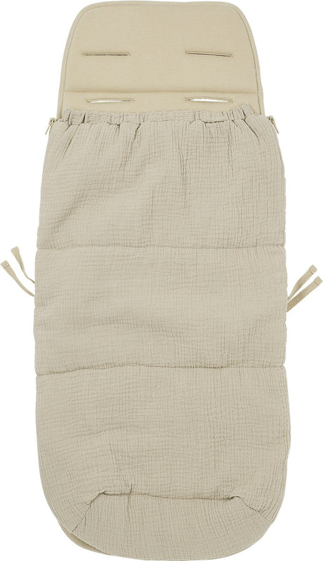 Chancelière et insert Meyco baby uni buggy - hydrophile prélavé - sable - 45x130cm (2-en-1)