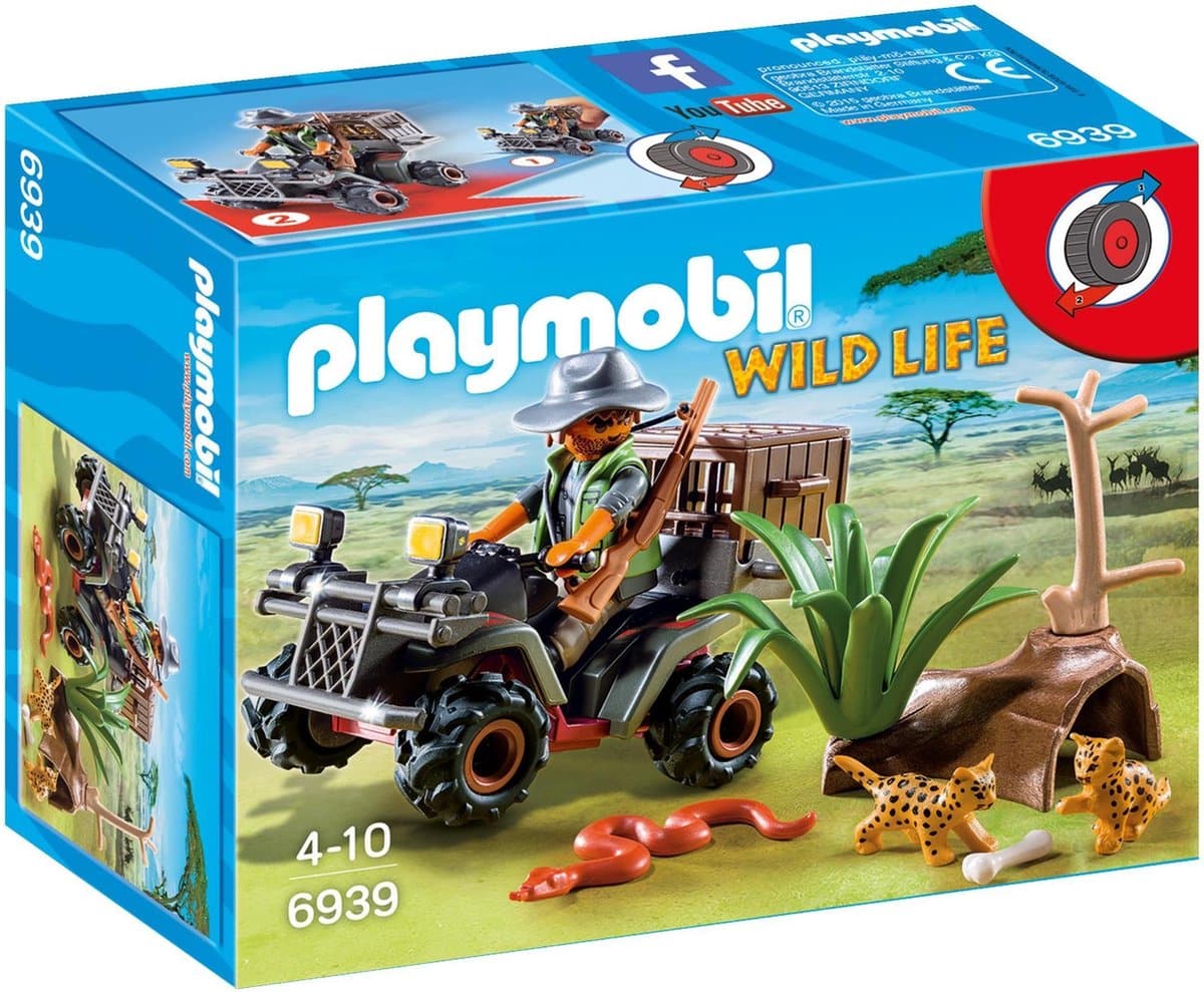Braconnier Playmobil avec quad 6939