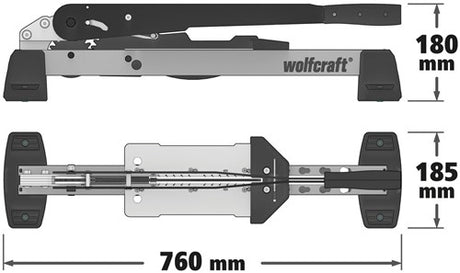 Wolfcraft - coupe-stratifié - VLC 1000 - stratifié jusqu'à 14 mm d'épaisseur - coupe-stratifié vinyle PVC - Garantie 10 ans - 6940000