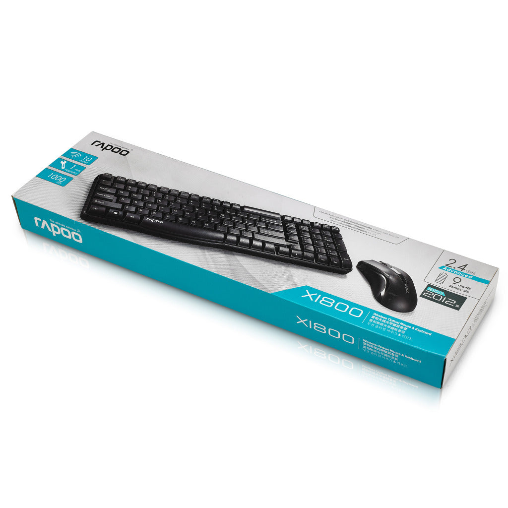 Combo clavier Rapoo noir x1800