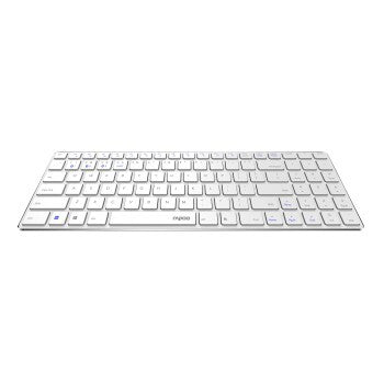 Rapoo 9300m ensemble combiné de bureau multimode sans fil ultra fin qwerty blanc
