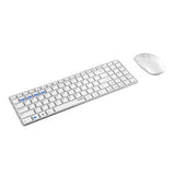 Rapoo 9300m ensemble combiné de bureau multimode sans fil ultra fin qwerty blanc