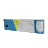 Rapoo 9300m ensemble combiné de bureau multimode sans fil ultra fin qwerty blanc