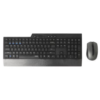 Ensemble combiné de bureau sans fil multimode Rapoo 8200t noir qwerty us