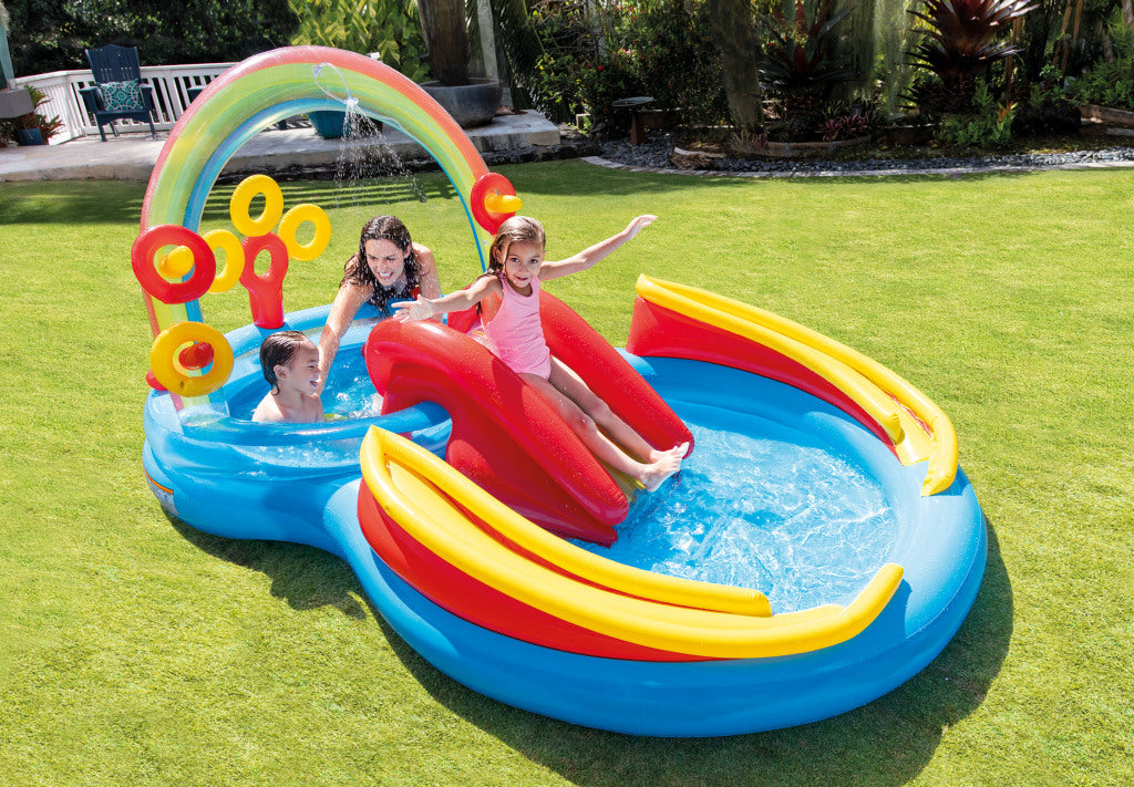 Intex jouer à la piscine arc-en-ciel