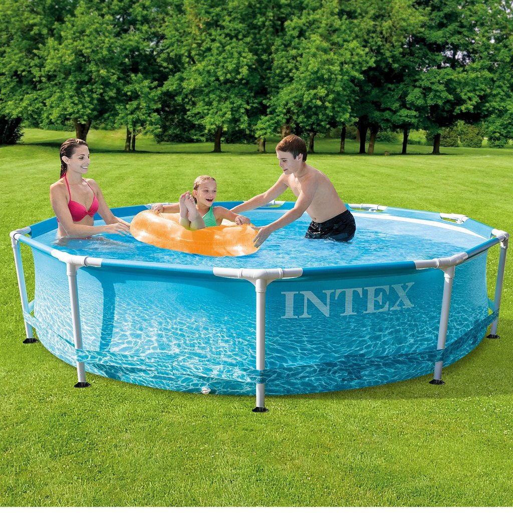 Piscine à ossature métallique bord de mer Intex 28206np 305x76 cm sans pompe de filtration