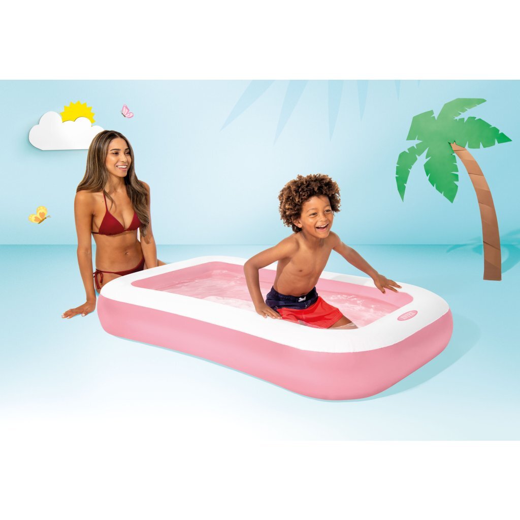 Piscine bébé rectangulaire - rose