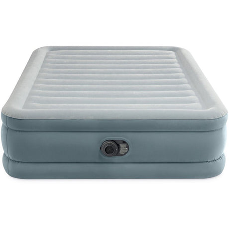 Intex 64824nd queen Trend matelas pneumatique 2 personnes confort premium 203x152x46 cm + pompe intégrée gris