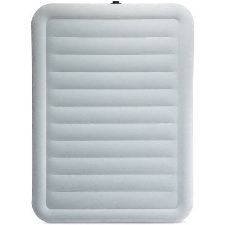 Intex 64824nd queen Trend matelas pneumatique 2 personnes confort premium 203x152x46 cm + pompe intégrée gris