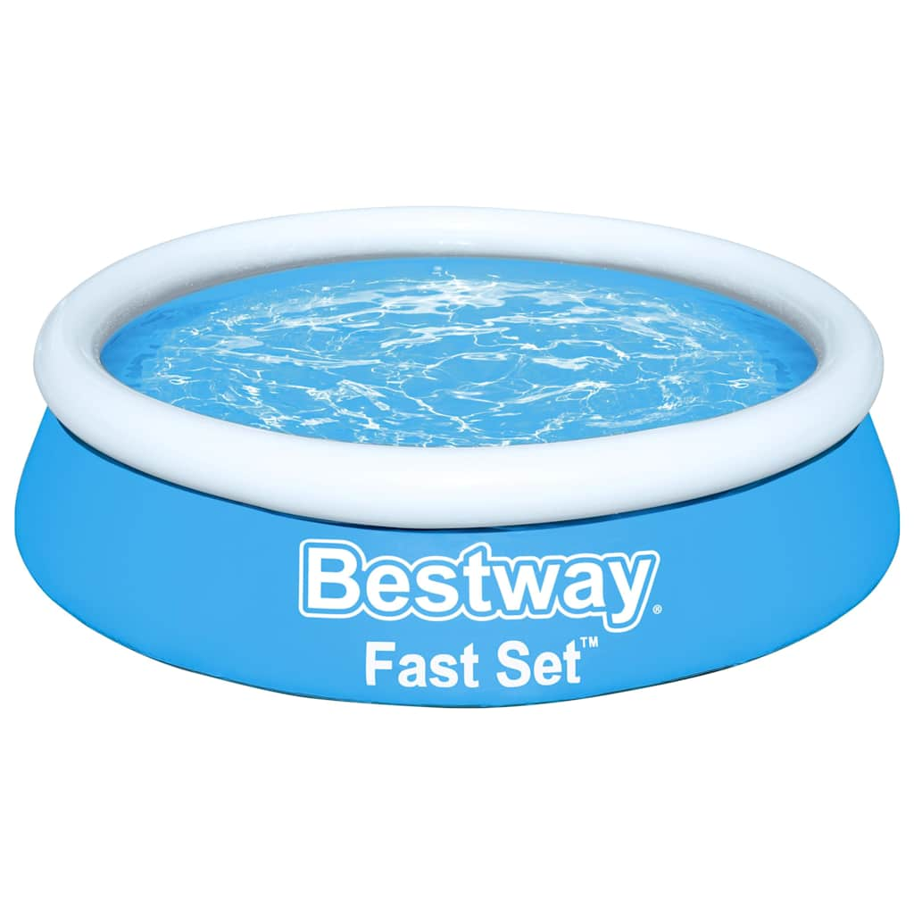 Bestway zwembad fast set opblaasbaar rond 183x51 cm blauw