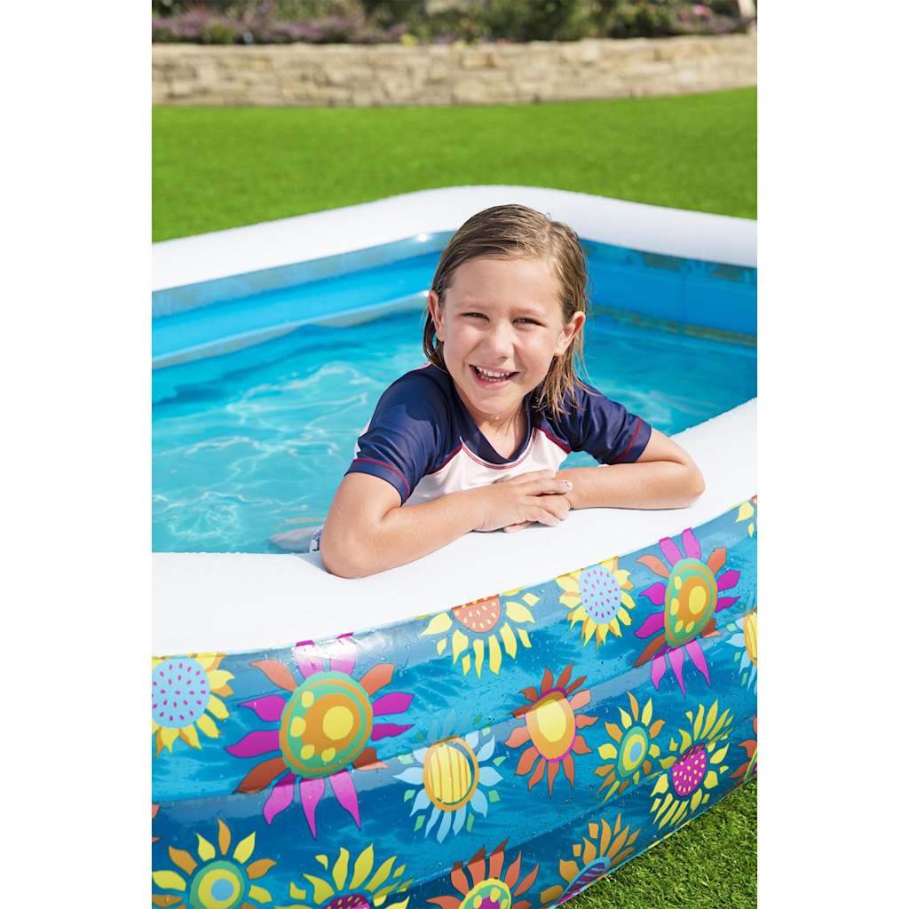 Bestway Børns swimmingpool oppustelig 229x152x56 cm blå