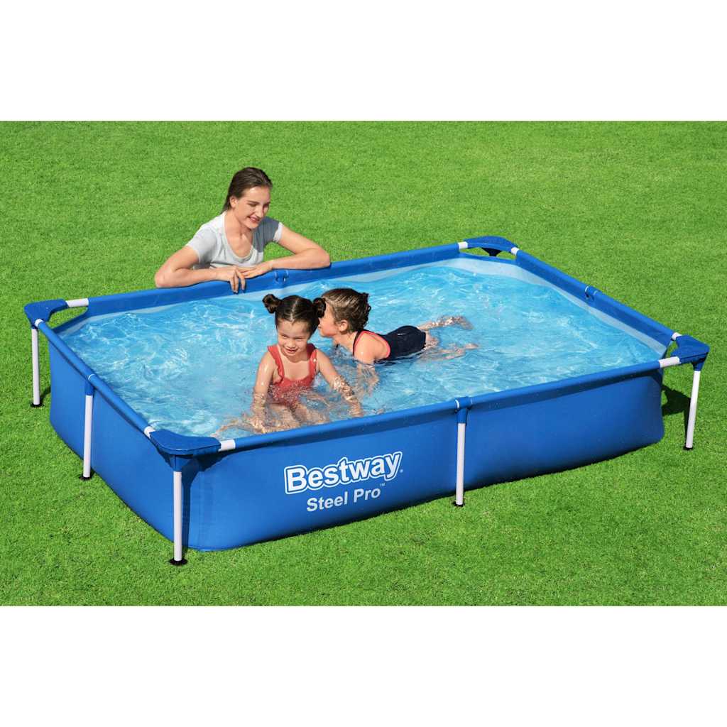 Bestway Piscine en acier Rectangle 221