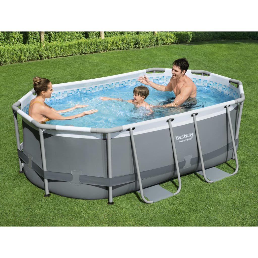 Bestway swimming pool above ground oval steel 305x200x84 cm