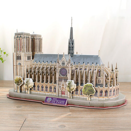 Puzzle 3d cubique amusant national Geographic notre-dame paris 128 pièces