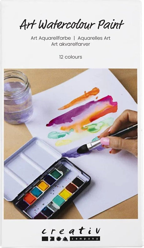 Société créative https : www.ccobby.nl art-awatercolor-pan-flowers-and-landscapes-size-10x15x20-mm-various-colors-12-color-1-piece