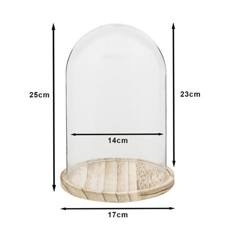Cloche Clayre eef 6gl2169 transparent 17x25 cm