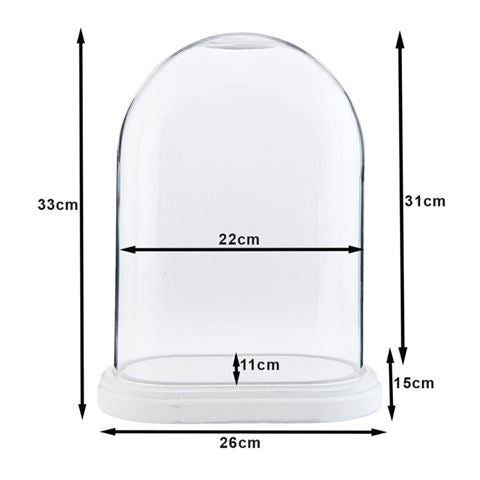 Cloche Clayre eef 6gl1764 transparent 26x15x33 cm