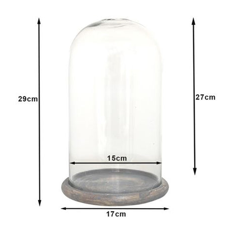 Cloche Clayre eef 6gl3536 transparent 17x29 cm