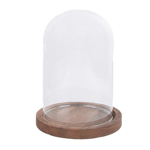 Clayre eef 6gl1944 cloche transparente 12x16 cm