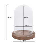 Clayre eef 6gl1944 cloche transparente 12x16 cm