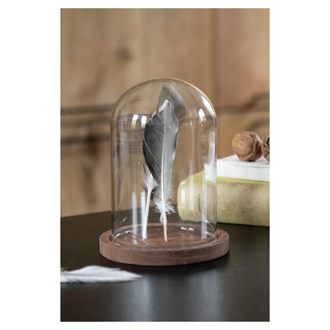 Clayre eef 6gl1944 cloche transparente 12x16 cm