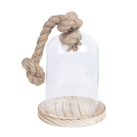 Clayre eef 6gl2220 cloche transparente 12x19 cm