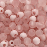 Perles en plastique Creativ Company, d 6 mm, diamètre du trou 2 mm, env. 150 pièces, rose, 40 g 1 boîte