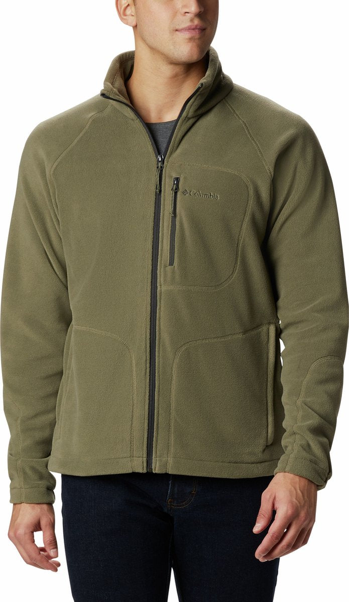 Columbia fast trek ii gilet hommes avec fermeture éclair - gilet polaire homme - gilet d'extérieur - vert foncé - taille m