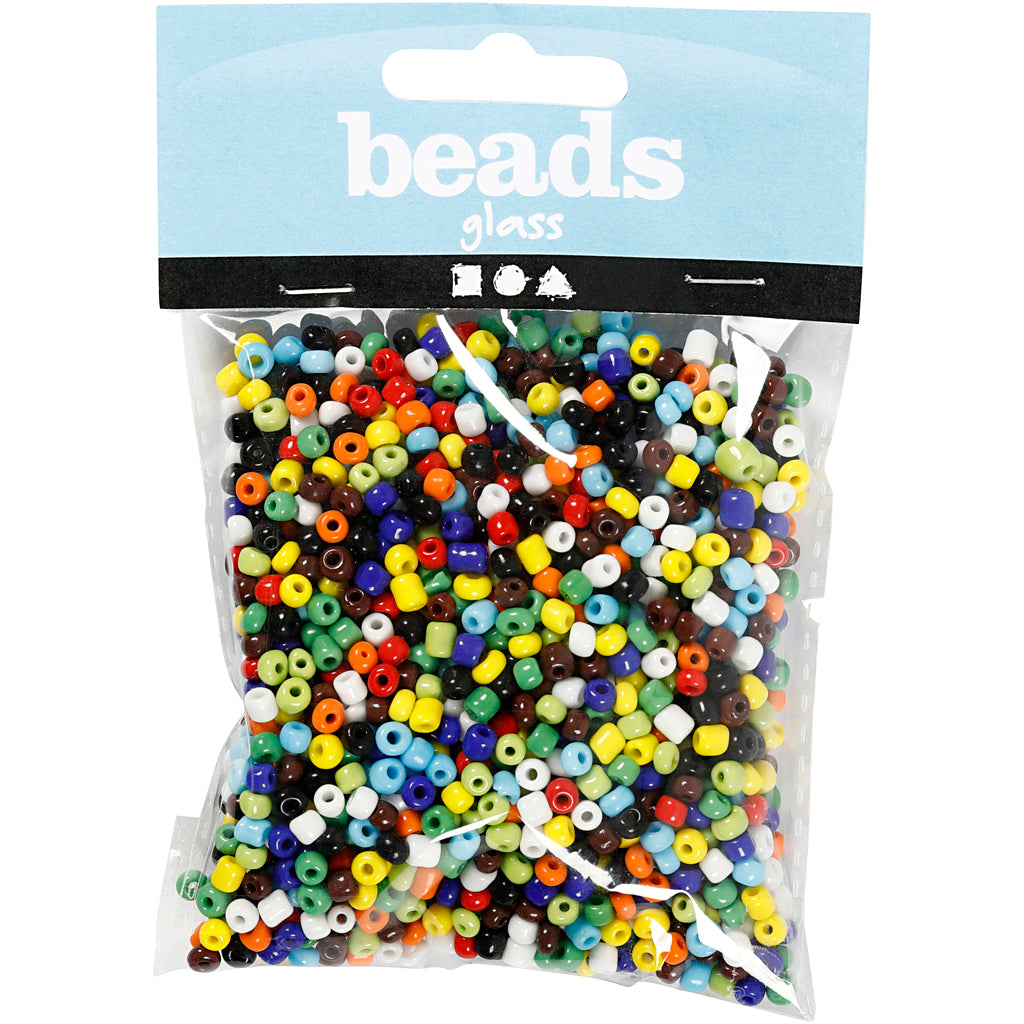 Creativ Company rocailles diverses couleurs, 130 grammes