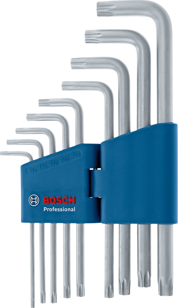 Bosch bleu 1600a01th4 | jeu de clés d'angle | 9 pièces | Torx-1600a01th4