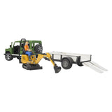 Bruder Land Rover + remorque avec pelle