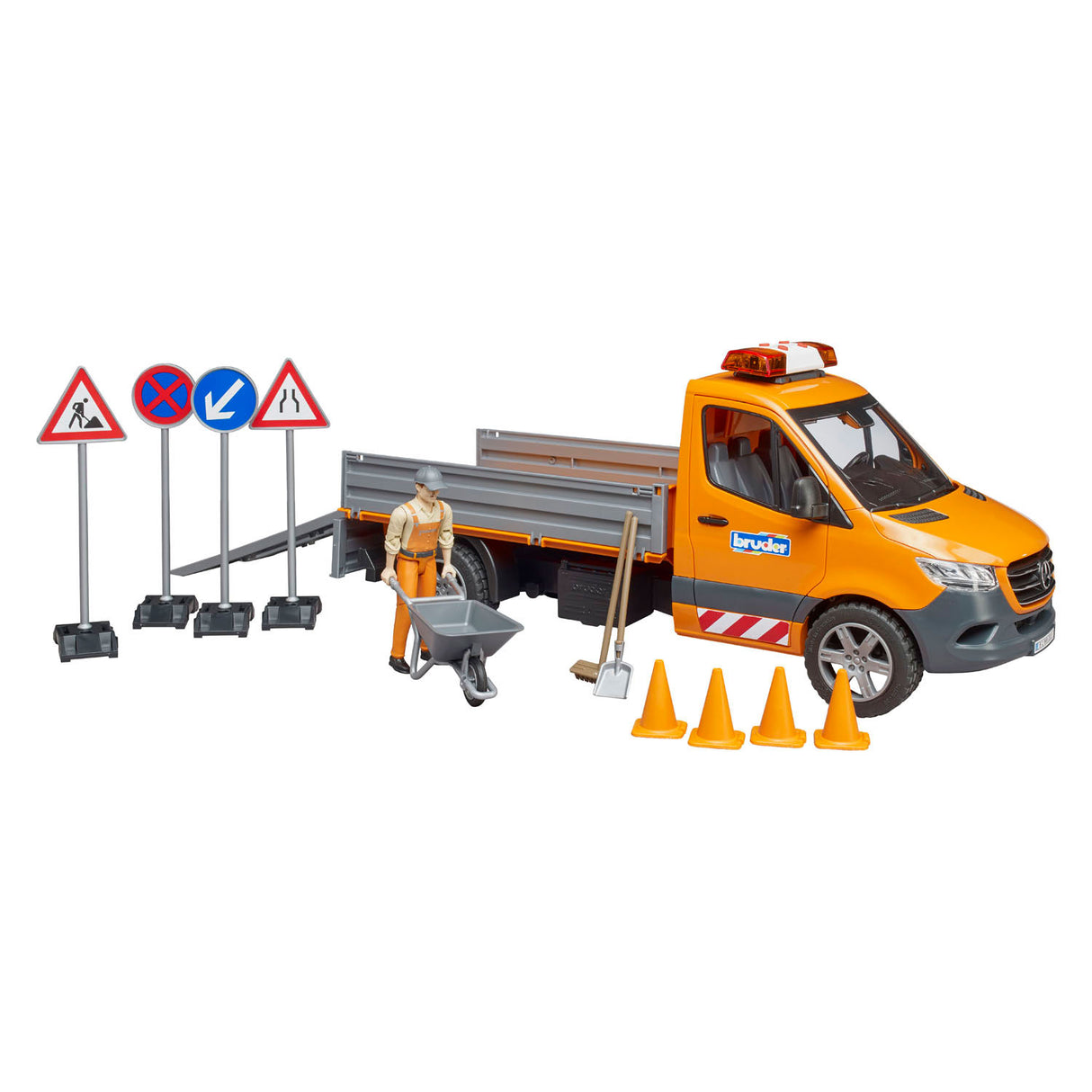 Bruder Mercedes-Benz Sprinter construction de route + figurine et accessoires