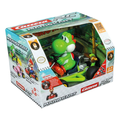 Carrera rc mario pipe kart voiture de course yoshi - 1:18