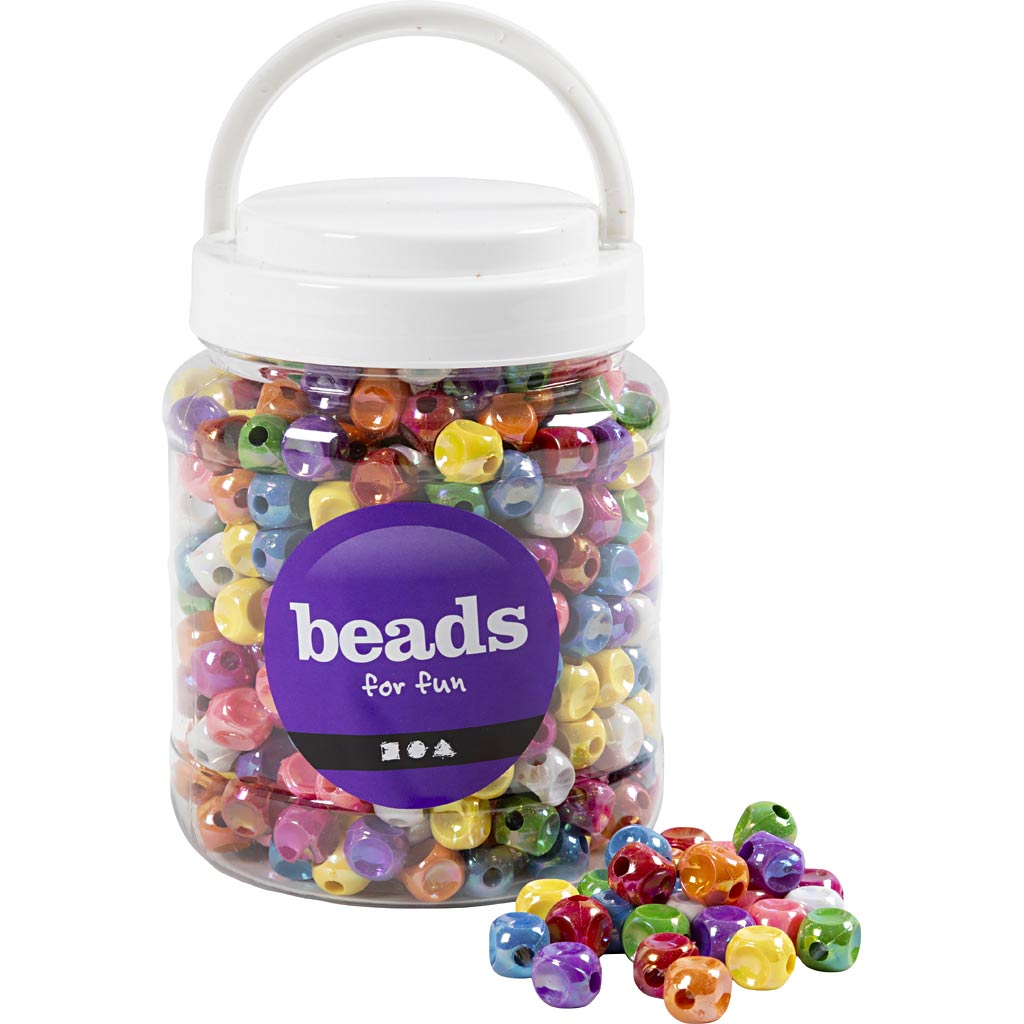 Https : www.cchobby.nl dés-beads-dimensions-10x10-mm-hole-size-3-mm-various-colors-400-gr-700-ml-1-box