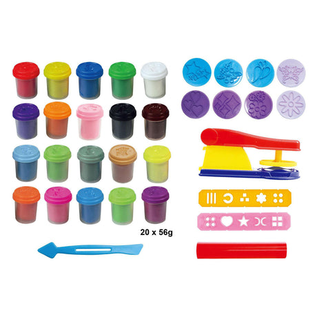 Ensemble d'argile Super Factory pour enfants - 20 pcs.