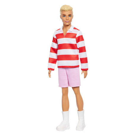 Barbie fashionista Ken à rayures rouges et blanches | 2 pièces