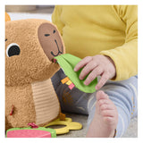 Peluche capybara snacking Fisher-price - jouet sensoriel avec anneau de dentition et hochet