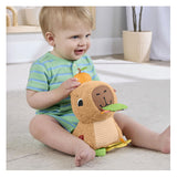 Peluche capybara snacking Fisher-price - jouet sensoriel avec anneau de dentition et hochet
