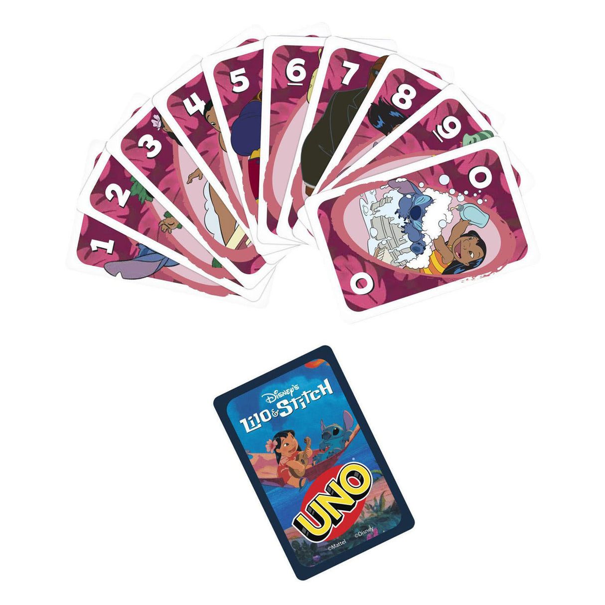 Mattel uno disney jeu de cartes lilo et stitch