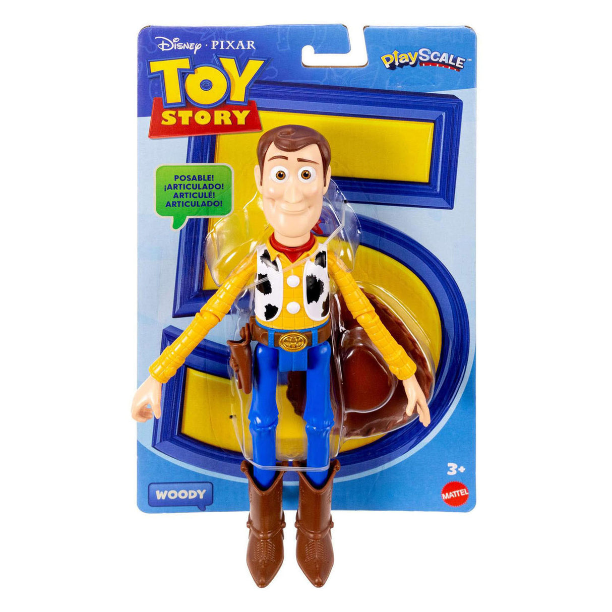 Mattel Disney et Pixar Toy Story Woody Figurine Cowboy Shérif - 14 articulations mobiles