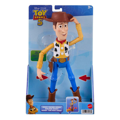 Mattel Disney et Pixar Toy Story 5 grande figurine Howdy Partner Woody de 30 cm - jouet mobile - chapeau inclinable